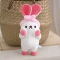 Simpatico ciondolo a forma di coniglio di peluche con fascia rosa - 13cm / Coniglio bianco con fascia