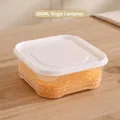 Recipiente cuadrado de plástico de 650 ml con tapa hermética blanca para granos - 650ml / Solapa Blanca