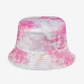 Stylish pink and white tie-dye bucket hat for outdoor sun protection and fashion - M (56-58cm) / Pink White Blue Yellow Tie-dye (3)