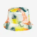 Vibrant tie-dye bucket hat with colorful graffiti pattern for outdoor sun protection - M (56-58cm) / Blue Yellow Orange Black Tie-dye (5)