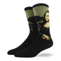 Herren Socken mit klassischem Mona Lisa Kunstmotiv in Schwarz für den Alltag - 5