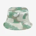Tie-dye printed bucket hat with mint green and white floral pattern for outdoor sun protection - M (56-58cm) / Mint Green White Grey Tie-dye (14)
