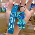 Cute blue and turquoise space astronaut bear doll keychain with Explore Future strap - Space Hero / Green