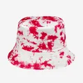 Stylish red and white tie-dye bucket hat for outdoor sun protection with double-sided design - M (56-58cm) / Red White Graffiti Tie-dye (16)