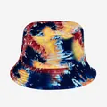 Vibrant tie-dye bucket hat for outdoor sun protection, artistic graffiti style - M (56-58cm) / Colorful Street Tie-dye (17)