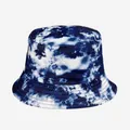 Stylish unisex blue and white tie-dye cotton bucket hat for outdoor sun protection and travel - M (56-58cm) / Blue White Classic Tie-dye (21)