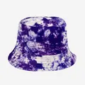 Stylish purple and white tie-dye bucket hat for outdoor sun protection and casual wear - M (56-58cm) / Purple White Graffiti Tie-dye (25)