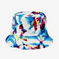 Stylish colorful tie-dye bucket hat with sun protection and graffiti print design - M (56-58cm) / All-over Colorful Tie-dye (28)