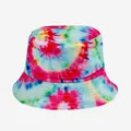 Vibrant rainbow tie-dye fisherman bucket hat with colorful spiral pattern for summer outdoor sun - M (56-58cm) / Bright Rainbow Spiral Tie-dye (33)