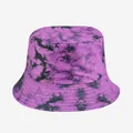 Stylish purple and black tie-dye bucket hat for sun protection and outdoor activities - M (56-58cm) / Purple Black Trendy Tie-dye (38)