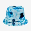 Stylish unisex blue tie-dye bucket hat with sun protection for outdoor summer wear - M (56-58cm) / Blue White Bucket Tie-dye (40)