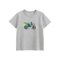 T-shirt classica grigia a maniche corte per bambini con stampa moto da montagna - 90cm / Grigio Melange
