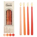 Set mit vier 30 cm langen Morandi-Stabkerzen mit Farbverlauf für Hochzeitsdeko - Orange-Serie (30锥杆橙色系4支)