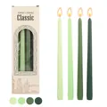 30 cm Morandi grüne Stabkerzen 4er-Set für romantisches Kerzenlicht-Abendessen - Grün-Serie (30锥杆绿色系4支)
