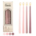 Elegant Morandi pink and purple gradient taper candles for romantic wedding dinner - Pink Purple Series (30锥杆粉紫系4支)