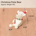 Cute resin Christmas polar bear figurine with red hat and scarf home decoration - Christmas White Bear (3)