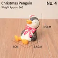 Handcrafted small resin Christmas penguin figurine with red polka dot bow, size 5.5cm - Christmas Penguin (4)