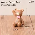 Cute waving bear resin figurine home decor ornament measuring 4cm height and 16g - Waving Bear (22)