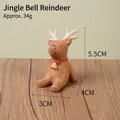 Small starry sky series cute reindeer resin figurine with bell for home and garden - Reindeer With Bell (56)