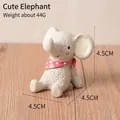 Small cute resin elephant figurine ornament for home and garden desk decor 4.5cm - Cute Elephant (15)