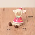 Miniature resin Christmas lamb figurine in red festive outfit for desk decoration - Christmas Lamb (1)