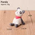 Adorable resin panda figurine ornament with red scarf detail for home decor, No. 17 - Panda (17)