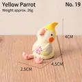 Cute yellow cockatiel bird resin figurine for desktop home and garden ornament - Yellow Parrot (19)