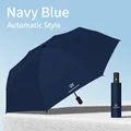 Parapluie automatique bleu marine avec protection UV et revêtement noir pour le soleil et la pluie - Mise À Niveau Automatique 8 Os Uv - Bleu Marine