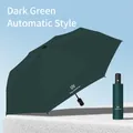 Parapluie pliant automatique vert foncé avec protection UV pour le soleil et la pluie - Mise À Niveau Automatique 8 Os Uv - Vert Foncé