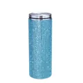 Vaso térmico de 20oz de acero inoxidable con diamantes de imitación azul cielo - 20oz Con Pajita / Azul