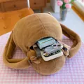 Brauner Capybara Plüschrucksack zeigt die interne Kapazität für Handy und Make-up - Nude-look [ohne Accessoires] / 35 Cm [035 Kg]
