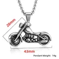 Collier pendentif moto en acier inoxydable vintage pour homme, le poids est 14g - Style Moto (YLD61-06) / Pendentif Uniquement / Acier