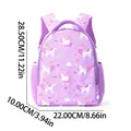 Sac à dos licorne violet léger pour enfants avec dimensions de 28,5 x 22 x 10 cm - 22x28.5x10cm / Licorne Violette