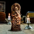 Norse mythology resin god statue with wolf and dragon motifs for home office decor - Loki