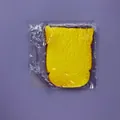 Gelber Toastbrot-förmiger Slow Rebound PU-Schaum Quetschspielzeug zum Stressabbau - Einzelne Toastscheibe (opp-beutel) 14 Cm Lang X 11 Cm Breit X 2 Cm Dick
