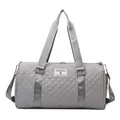 Sac de voyage matelassé gris de grande capacité idéal pour le fitness et le sport - Gris de l'Aube