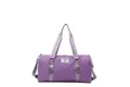 Stylish lightweight purple quilted gym duffel bag for sports and short-distance travel - Quilted Diamond Style / Purple