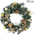 Festive 40cm Christmas wreath decorated with gold balls, pine cones and gift boxes - 30cm / Gold Wreath