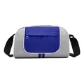 Lightweight blue and grey sports gym bag for travel and fitness with durable straps - Contrast Color Standard Style / Sapphire Blue