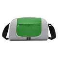 Large capacity lightweight sports fitness travel bag in gray and green color variant - Contrast Color Standard Style / Green