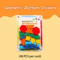 Set di 48 blocchi magnetici geometrici per l'apprendimento precoce dei bambini piccoli - Blocchi a Motivo Geometrico 48pz