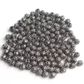 Dark gunmetal pavé hollow bayberry spacer beads for DIY jewelry making accessories - Rhinestone Ball Gun Black White Rhinestone
