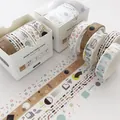 Basic geometric pattern washi tape set, 5 rolls per box for DIY scrapbooking deco. - Pop Art