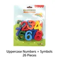 Educational magnetic numbers and symbols set for kids learning, 26 pieces in plastic packaging - Numbers and Symbols 26pcs Large