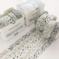 Floral and leaf botanical pattern washi tape set for DIY journaling scrapbooking - Ivy