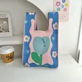 Borsetta in maglia a fiori per confezioni regalo e uso quotidiano - Tulipano Blu