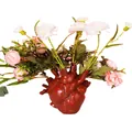 Vaso creativo in resina a forma di cuore anatomico per decorazione da scrivania unica - Rosso