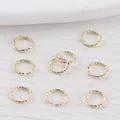 Handmade DIY 14K gold plated copper twisted jump rings for jewelry making projects - 4mm / Jump Rings / 14K Gold