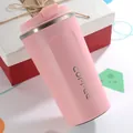 Pink 304 stainless steel vacuum insulated coffee mug with leak-proof lid for travel - 380ml / Gen 2 Standard Style / Pink