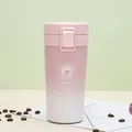 Pink and white gradient vacuum insulated stainless steel coffee cup with a flip lid - 380ml / Gen 1 Gradient Style / Gradient Pink